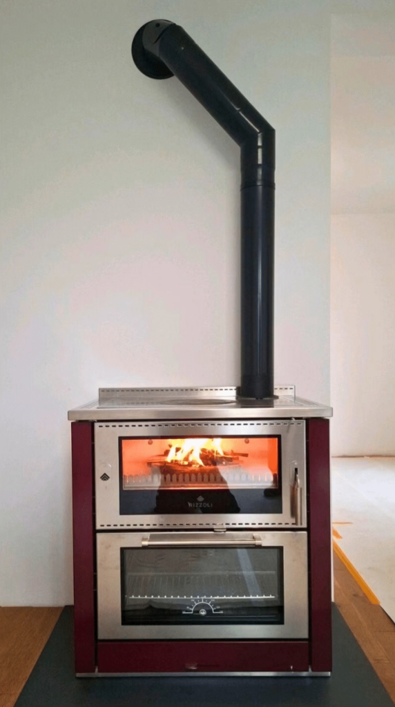 Installation cuisinière à bois